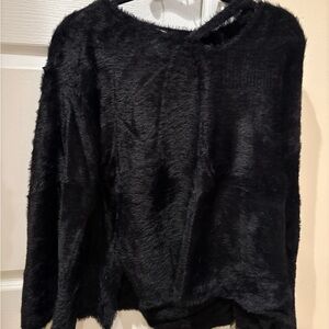 Bluivy Black Fuzzy Sweater